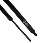 Pratley 2.5 Leather Guitar Strap w/Suede Back & Embroided Logo - Black