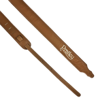 Pratley 2.5 Leather Guitar Strap w/Suede Back & Embroided Logo - Caramel