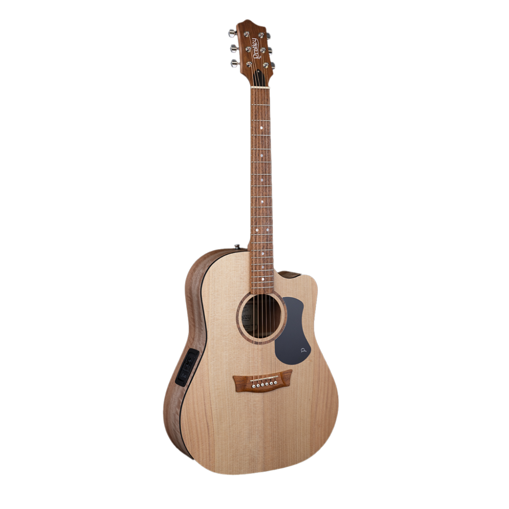 Pratley Dreadnought Cutaway Acoustic Guitar with Pickup in Maple/Bunya