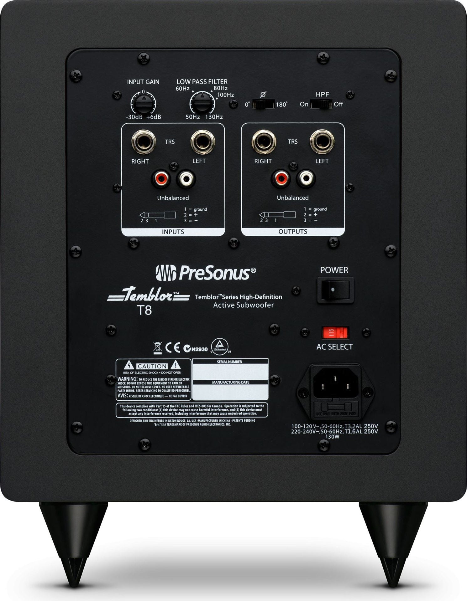 PreSonus Temblor T8 8 Studio Subwoofer