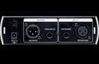 PreSonus TubePre V2 tube preamp in a studio setting, showcasing its sleek design and input/output features.
