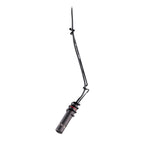 Audio-Technica PRO45 wired cardioid condenser microphone hanging in black, designed for live sound applications.