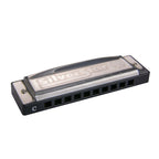 Hohner Silver Star harmonica in key of C with stainless steel covers and plastic comb, suitable for beginners and professionals