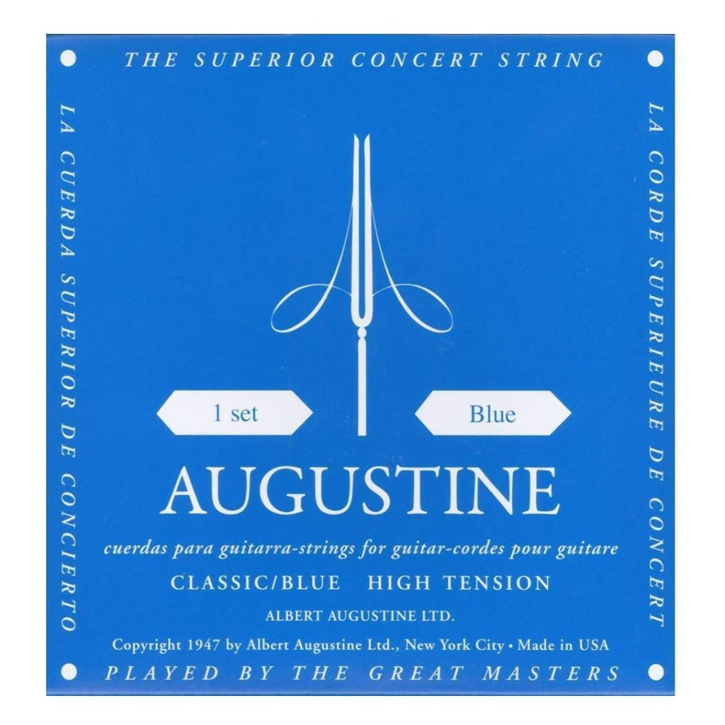 Augustine Blue Classical Guitar Strings - High Tension