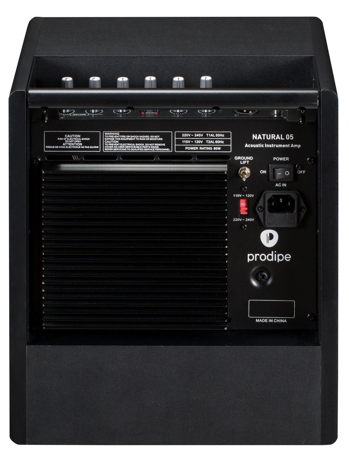 Prodipe Natural 5 Acoustic Guitar Amp with 3-Inputs & Effects in Black