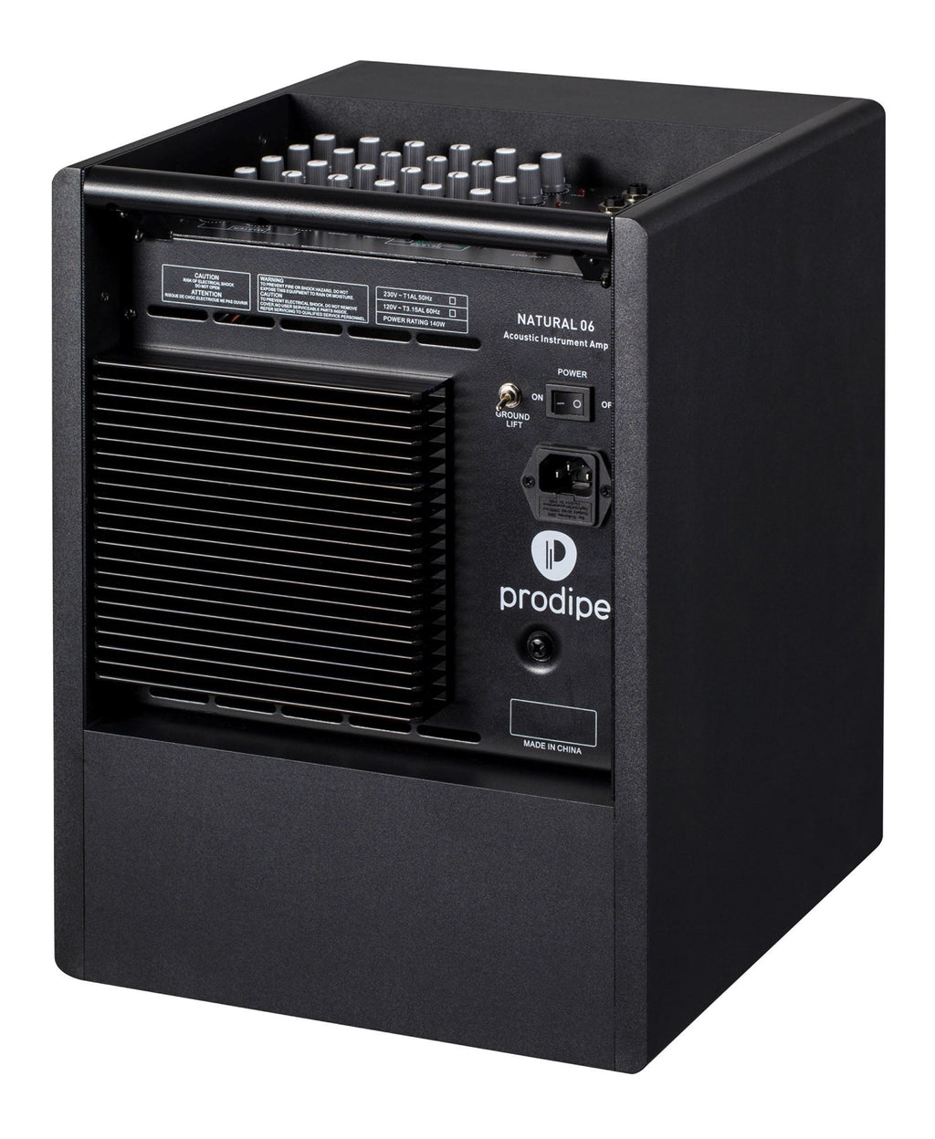 Prodipe Natural 6 Acoustic Guitar Amp with 3-Inputs & Effects in Black