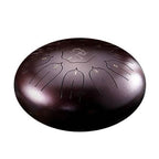 Opus Percussion 12 inch 11 Note Lotus Carved Style Tongue Drum in Chestnut