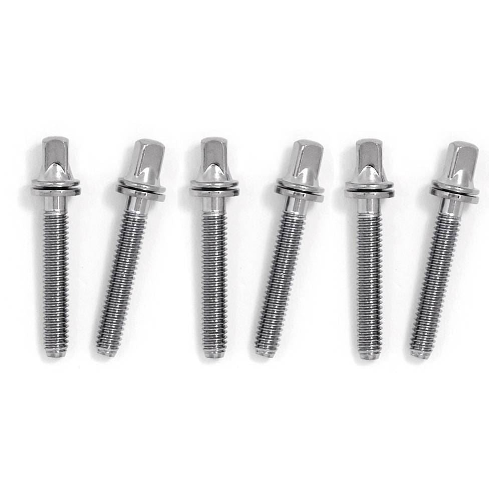 Gibraltar GSC4J tension rods for drums, 1-3/8 inch (35mm), pack of 6, with metal threaded ends and adjustable design