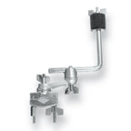 Gibraltar GSCCLAC cymbal L-arm with adjustable clamp attached to drum hardware, featuring a metal arm and clamp for secure cymbal mounting