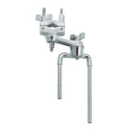 Gibraltar GSCDPLAC dual post L-Rod attachment for drum hardware, shown attached to drum stand with metal components