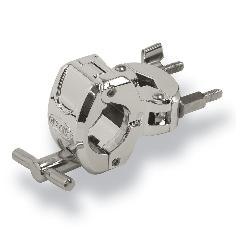 Gibraltar GSCGCRMC Chrome Rack Series Multi Clamp for drum hardware and accessories, shown attached to drum rack.