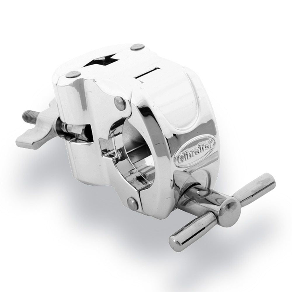 Gibraltar GSCGCSMC Chrome Super Multi Clamp for drum hardware, showing its sturdy chrome finish and multi-clamp design.