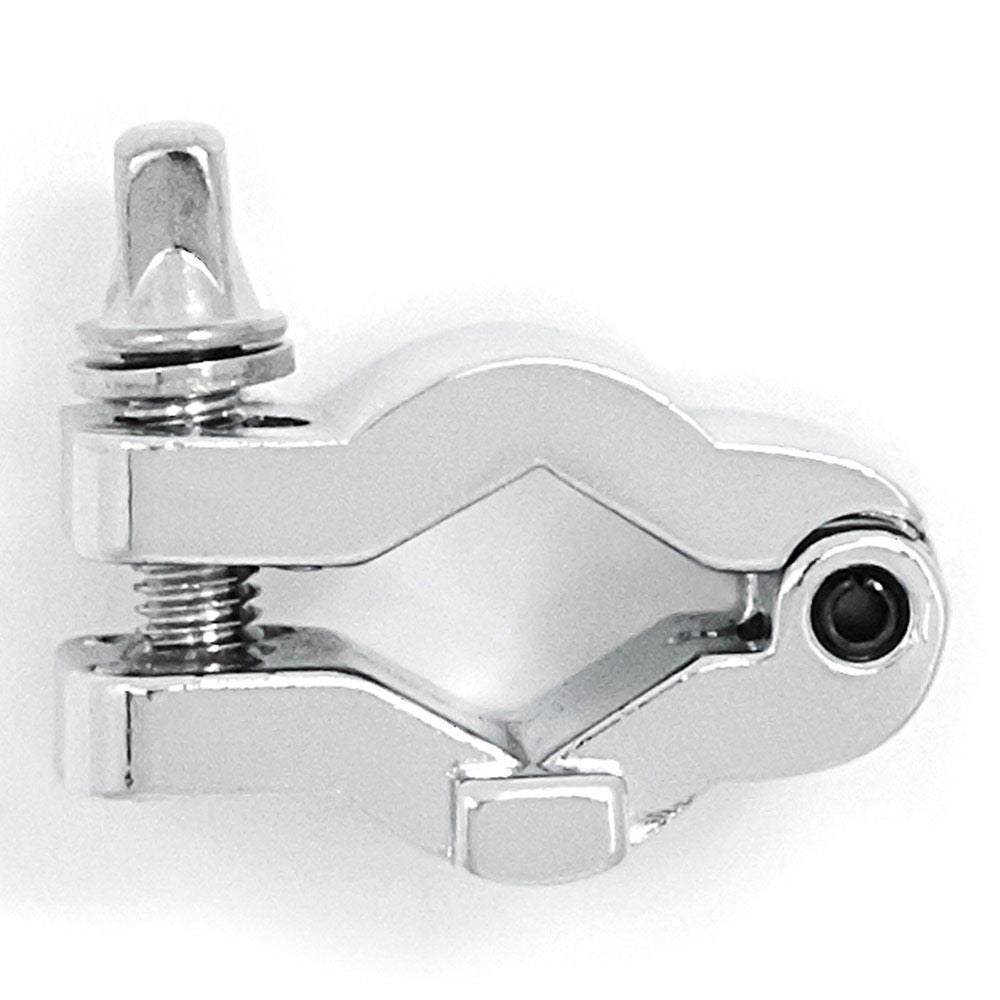 Gibraltar GSCHML105 10.5mm hinged memory lock for drum hardware, shown attached to drum hardware in close-up view