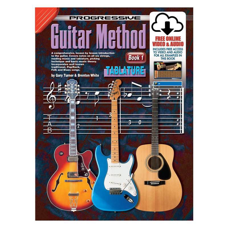 Progressive KPGMTABX Guitar Method Book 1 Tablature & Online Media - 69068