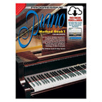 Progressive KPPM1X Piano Method Book 1 and online media by Learn To Play Books, featuring sheet music and instructional content.
