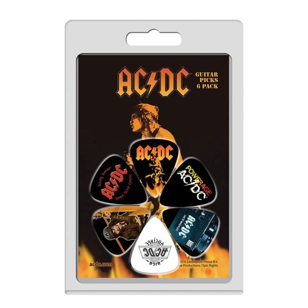 Perris LPACDC4 AC/DC Licensed Guitar Pick Packs - 6 in a pack
