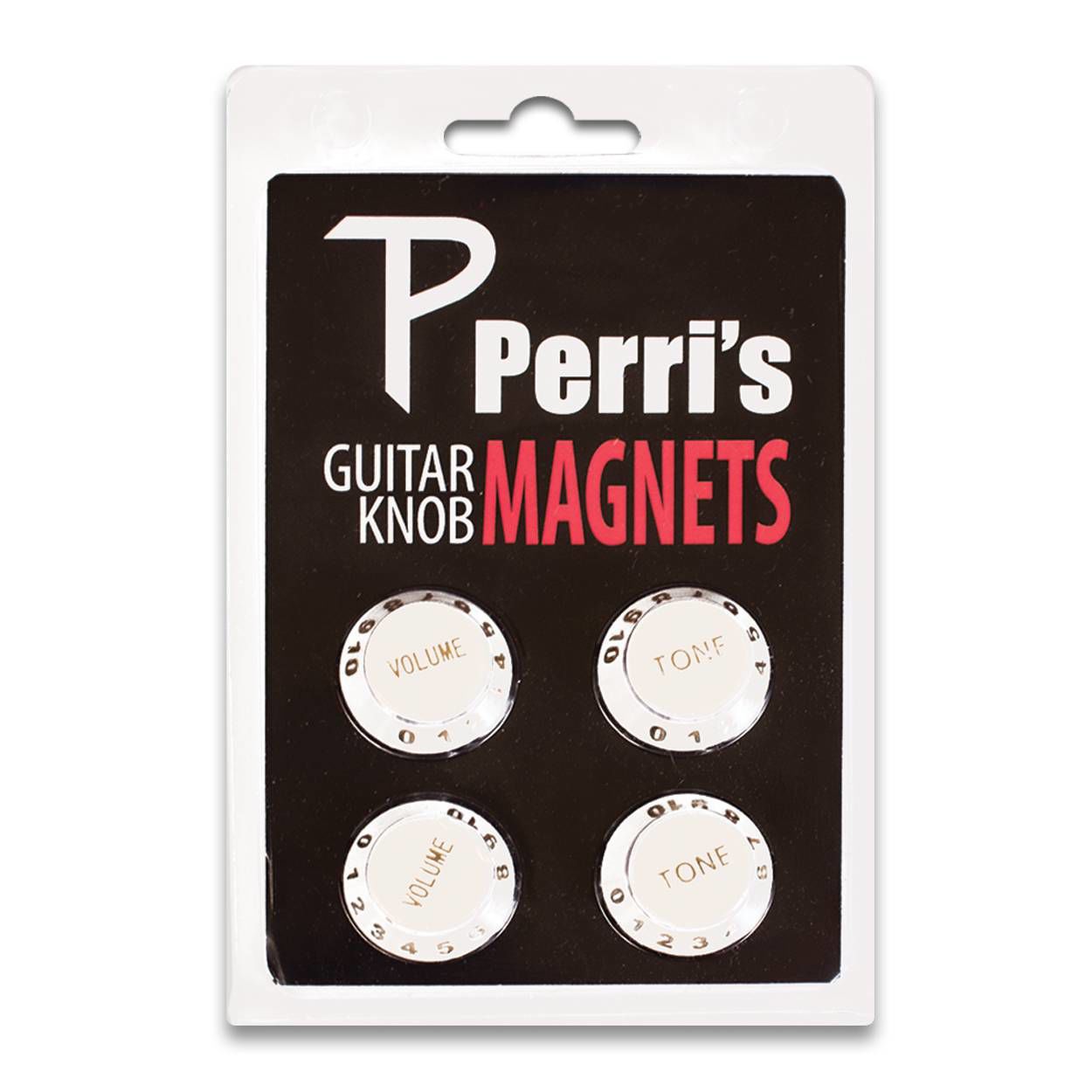 Perris LPGNM02 White Guitar Knob Fridge Magnets (4-Pack)