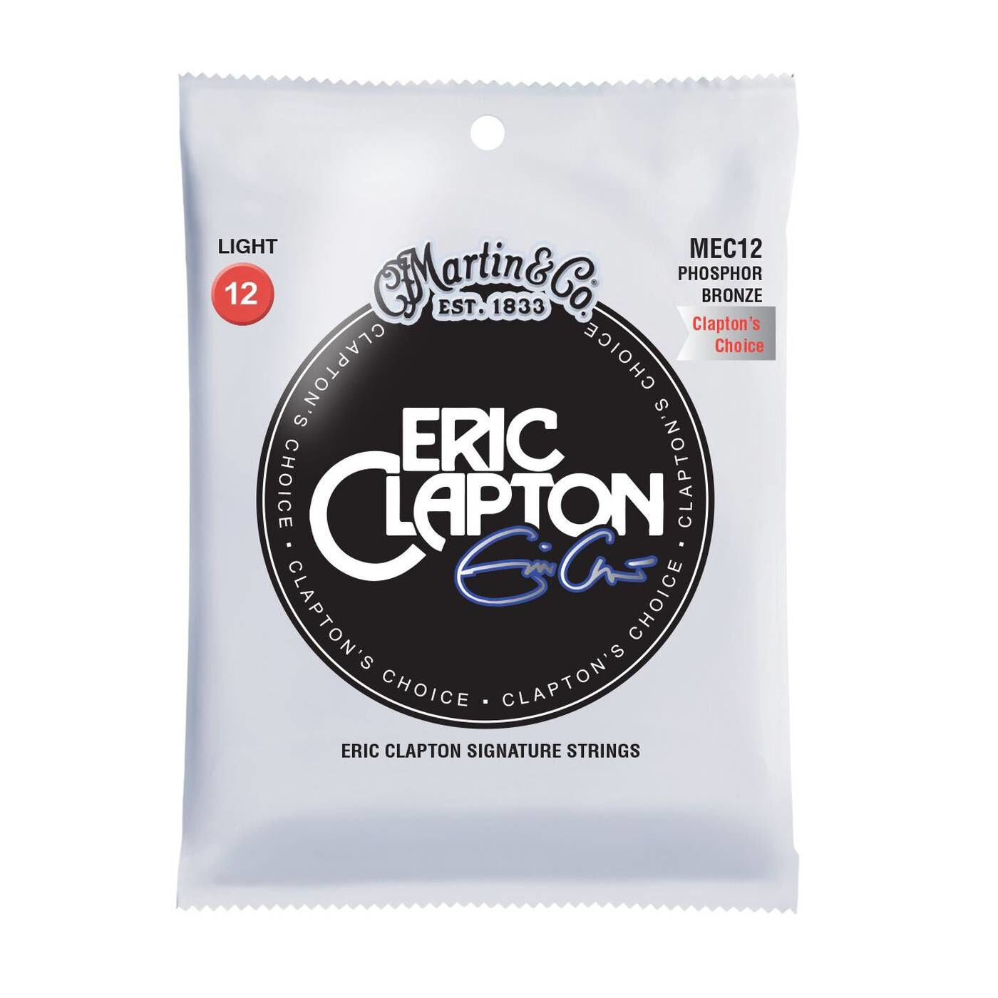 Martin MEC12 Eric Clapton Signature 12-54 Phosphor Bronze Light Acoustic Guitar Strings