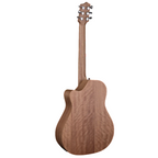Pratley Orchestra Cutaway acoustic guitar with pickup, featuring a maple and bunya wood body and a sleek, natural finish.