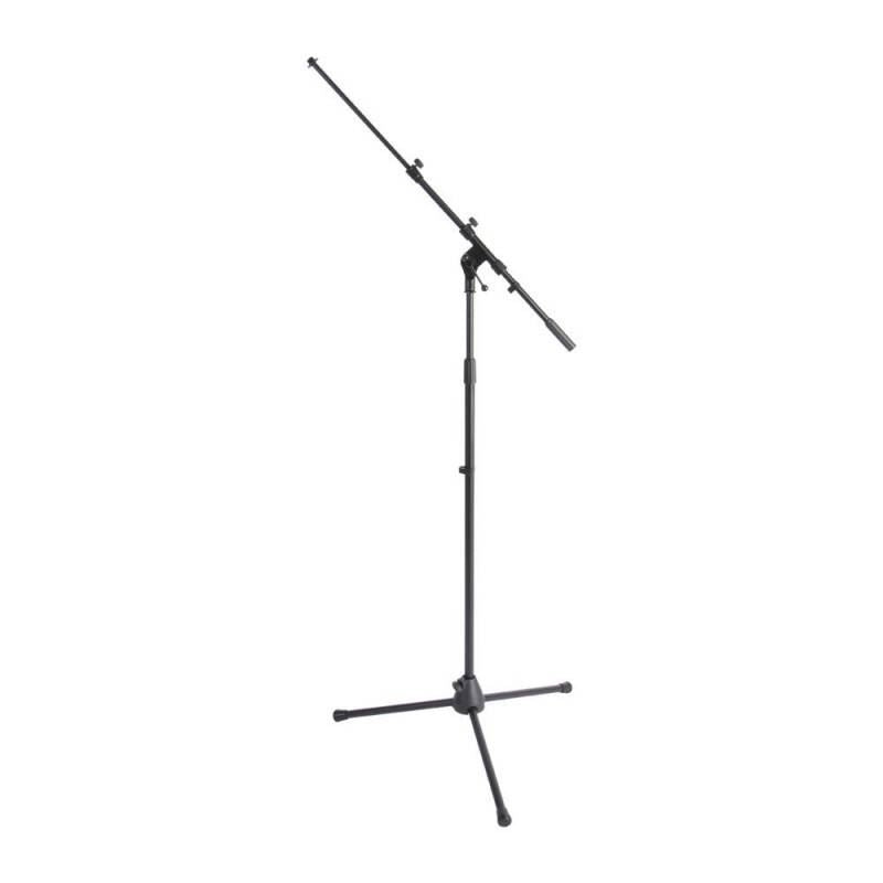 On-Stage MS7701TB Boom Microphone Stand with Telsecopic Boom Arm in Black