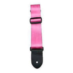 Perris PS1692 2 inch Pink Seatbelt Style Guitar Strap with Black Leather ends