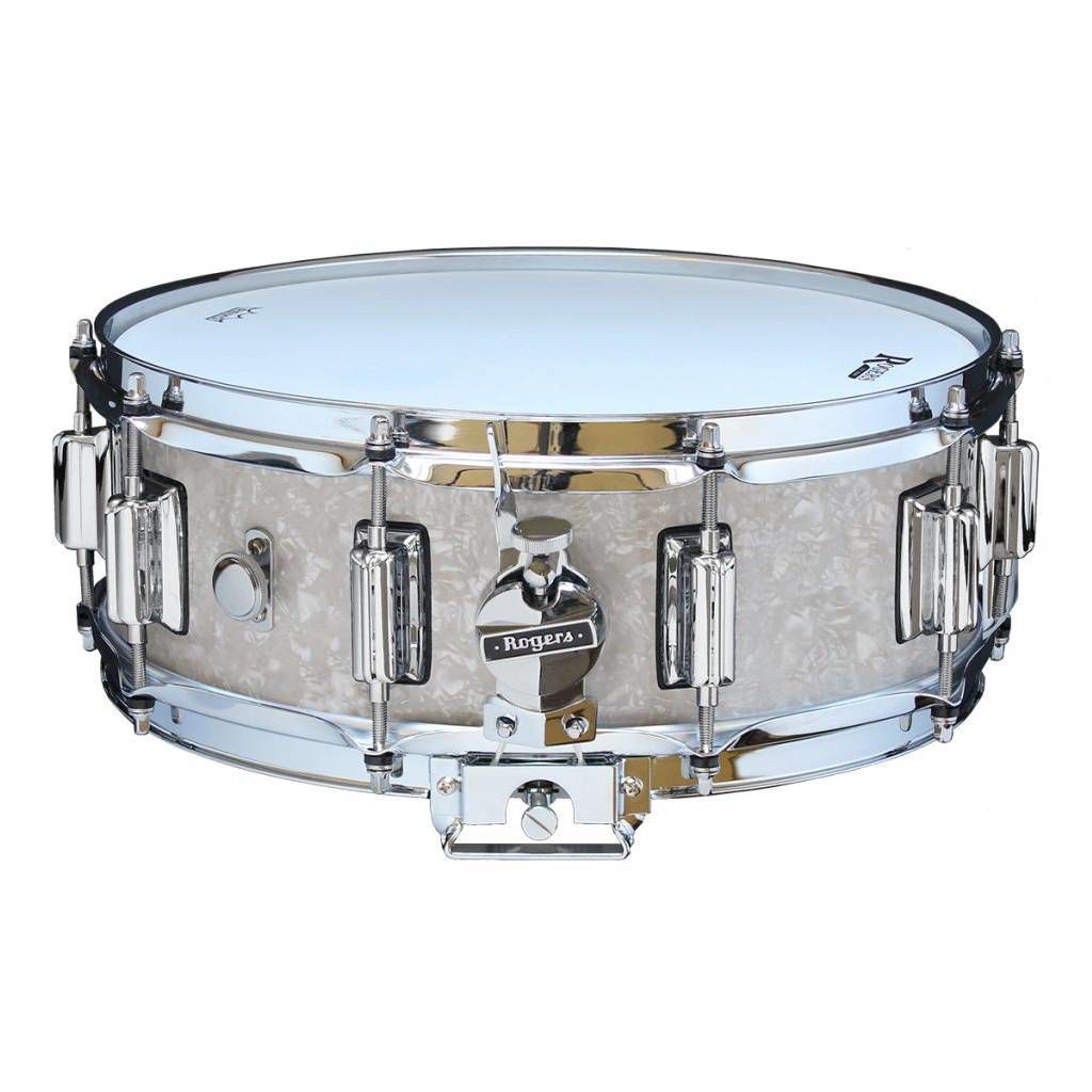 Rogers Dyna-Sonic Beavertail Series 14x5 Inch Snare Drum - White Marine Pearl
