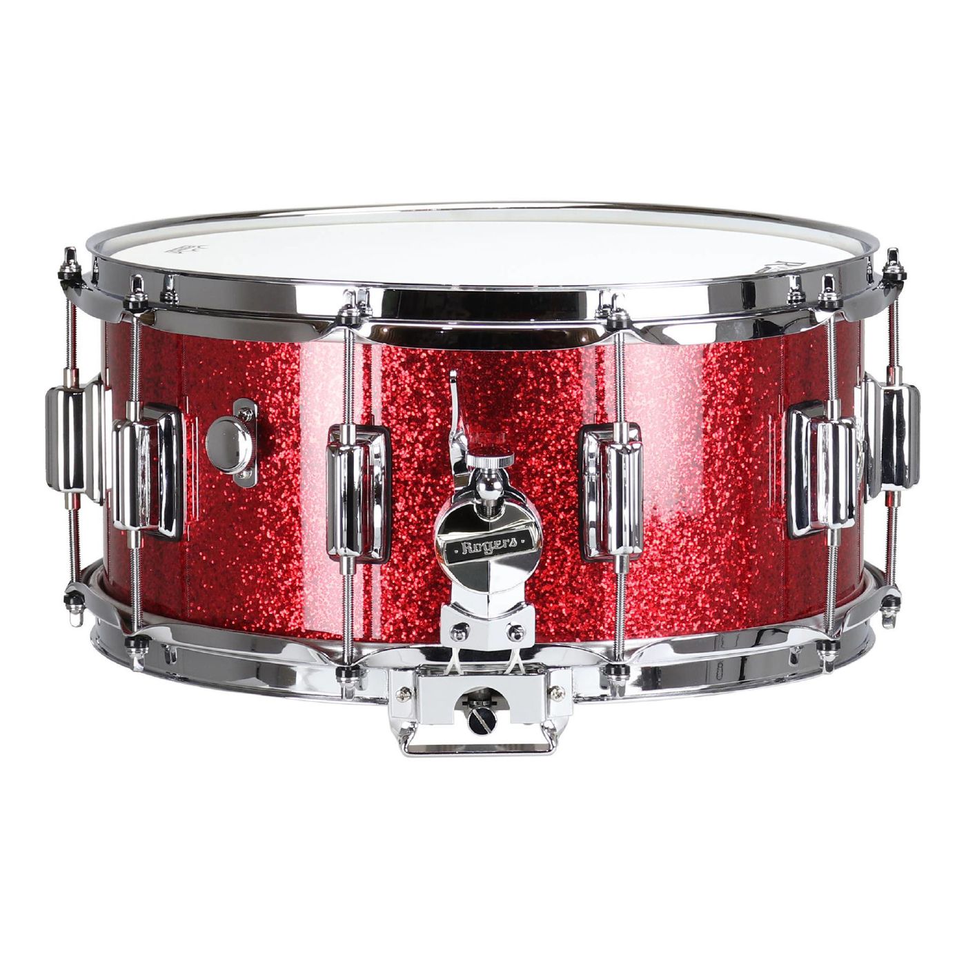 Rogers Dyna-Sonic Custom Series 14x6.5 Inch Snare Drum - Red Sparkle Lacquer