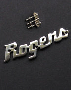 Rogers Script Logo Badge with Mounting Screws
