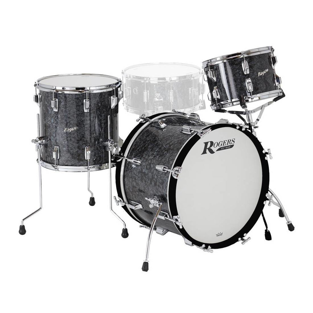 Rogers CV-0320 Covington Series 3-Piece Shell Pack Drum Kit in Black Diamond Pearl