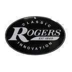Rogers Metal Logo Sign in Black & Silver 30 x 20cm