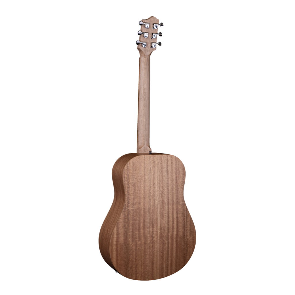 Pratley Stage acoustic guitar with pickup, layered silky oak top and solid Bunya back and sides, natural wood finish.