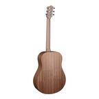 Pratley Stage acoustic guitar with pickup, layered silky oak top and solid Bunya back and sides, natural wood finish.