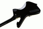 Ibanez PS10 Paul Stanley Signature electric guitar in black with hardcase, showcasing its sleek body and signature design.