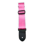 Perris PS1692 2 inch Pink Seatbelt Style Guitar Strap with Black Leather ends