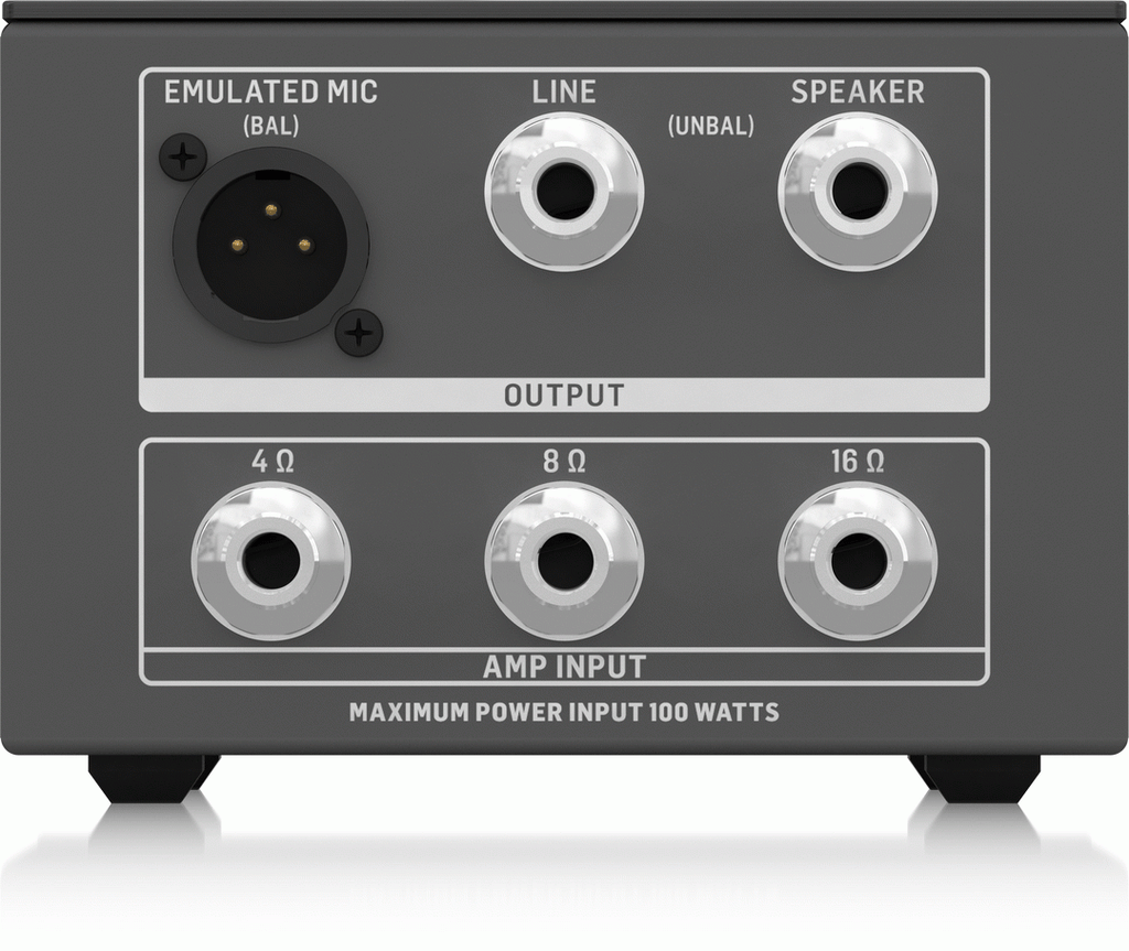 Bugera Power Soak PS1 guitar amplifier attenuation device shown in a close-up image with control knobs.