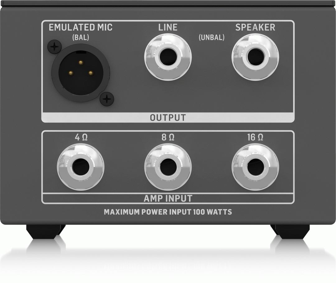 Bugera Power Soak PS1 guitar amplifier attenuation device shown in a close-up image with control knobs.