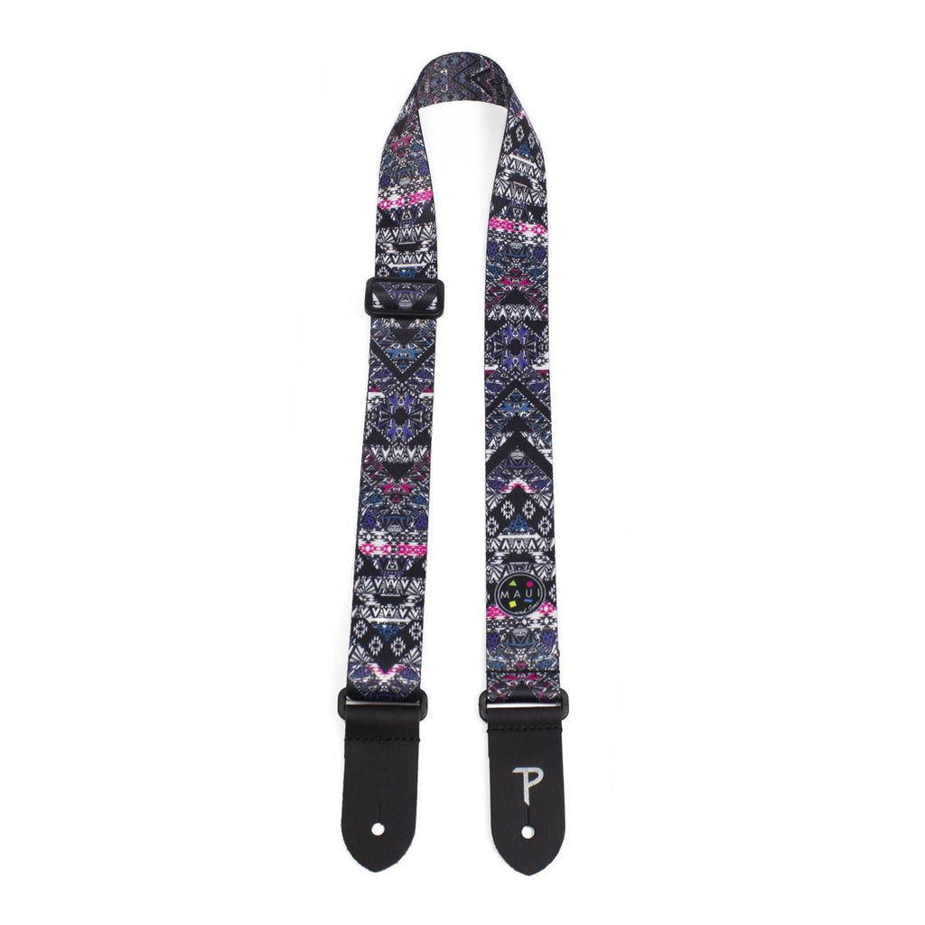 Perris 1.5 Polyester Maui & Sons 8174 Design Ukulele Strap with Leather Ends