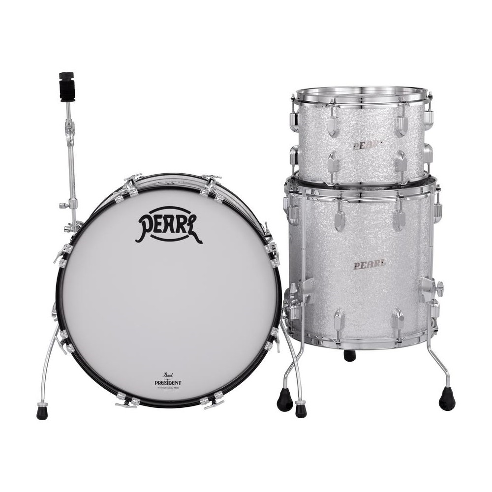 Pearl Limited Edition 75th Anniversary President Series Deluxe 20/12/14 3pc Drum Shell Pack - Silver Sparkle