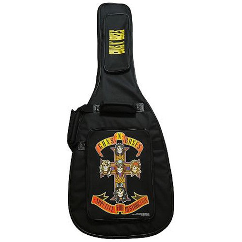 Perris Guns N' Roses electric guitar gig bag with padded case and adjustable straps, designed for secure transport and storage.