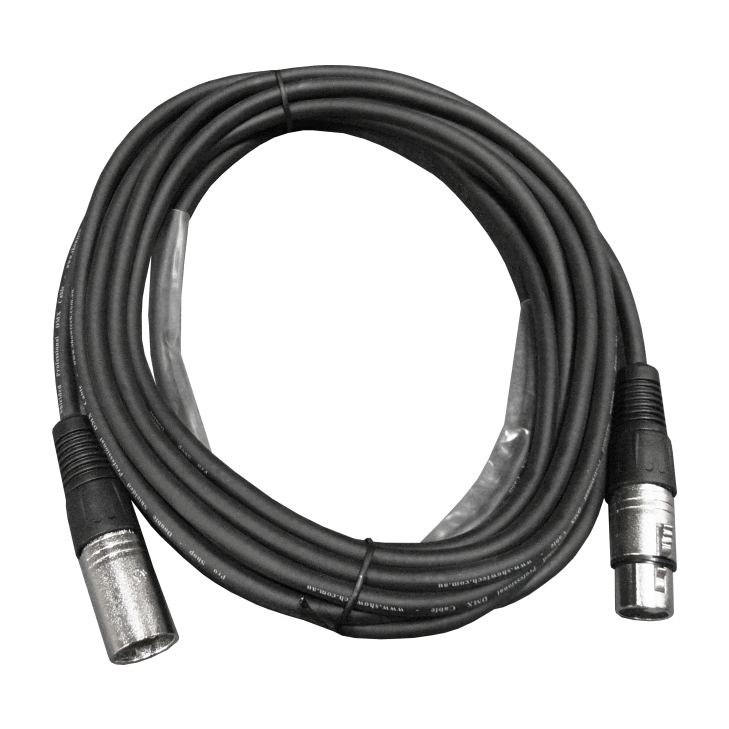 ShowPro PSHDMX210 DMX cable 10m with 5-pin connector, used for professional lighting and stage equipment connectivity.