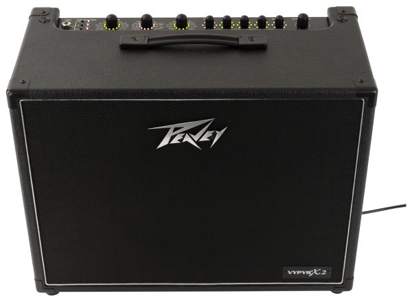 Peavey Vypyr X2 60W 1x12 modeling guitar combo amplifier with control panel and speaker grille visible.
