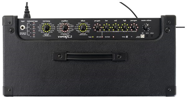 Peavey Vypyr X2 60W 1x12 modeling guitar combo amplifier with control panel and speaker grille.
