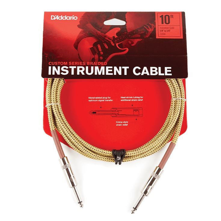 Planet Waves Braided 20ft Instrument Cable - Tweed