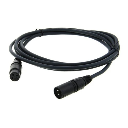 D'Addario Planet Waves 10-inch CLS XLR male to XLR female PA cable with durable connectors and black cable for audio connections