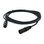 D'Addario Planet Waves 10-inch CLS XLR male to XLR female PA cable with durable connectors and black cable for audio connections
