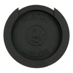 D'Addario Planet Waves Screeching Halt soundhole plug for acoustic guitars, black plastic with brand logo, fitting into guitar soundholes