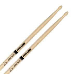 ProMark Shira Kashi Oak 747 drumsticks with wood tips, ideal for drummers, featuring durable oak construction and ergonomic design.