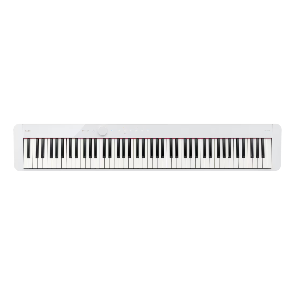 Casio Privia PX-S1100 Slimline Portable Digital Piano Bundle with Stand and Pedals - White