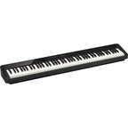 Casio Privia PX-S3100 black portable digital piano with sleek slimline design, stage and performance keyboard, close-up view