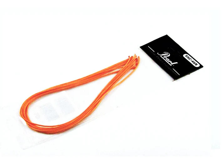 Pearl PSNC-50OR/4 orange snare drum cord, nylon, 4-pack, for drum replacement and repair.